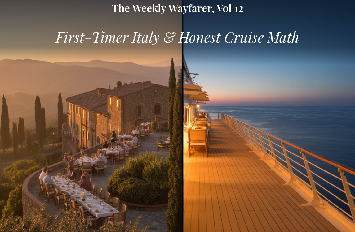 The Weekly Wayfarer, Vol 12: First-Timer Italy & Honest Cruise Math